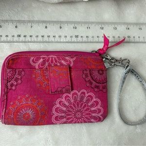Thirty-one Pink Cupcake Zip Around Wallet Wristlet.